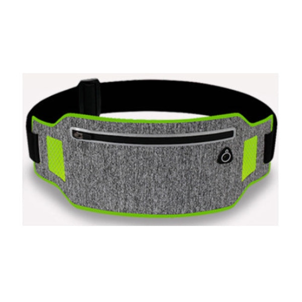 Fanny Pack Løbebælte Midjeväske Organizer Multifunktionel Sport Vandafvisende Tyverisikring Green Six inches