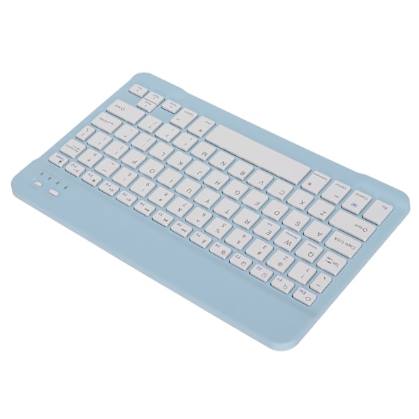 Trådlöst tangentbord med skärmlåsfunktion, litet, portabelt, stabil anslutning, lång batteritid, mini trådlöst tangentbord för PC Blå