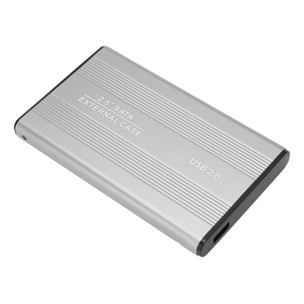 Ekstern harddisk 2,5 tommer slank USB 2.0 højhastigheds Plug and Play mobil harddisk til computer PC rejse sølv 80GB