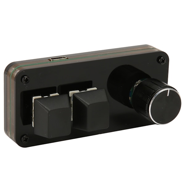 Mini 2-knapps tangentbord med ratt, anpassningsbart makroprogram, hot-swap-funktion, blå brytare, enhands mekaniskt tangentbord för gaming