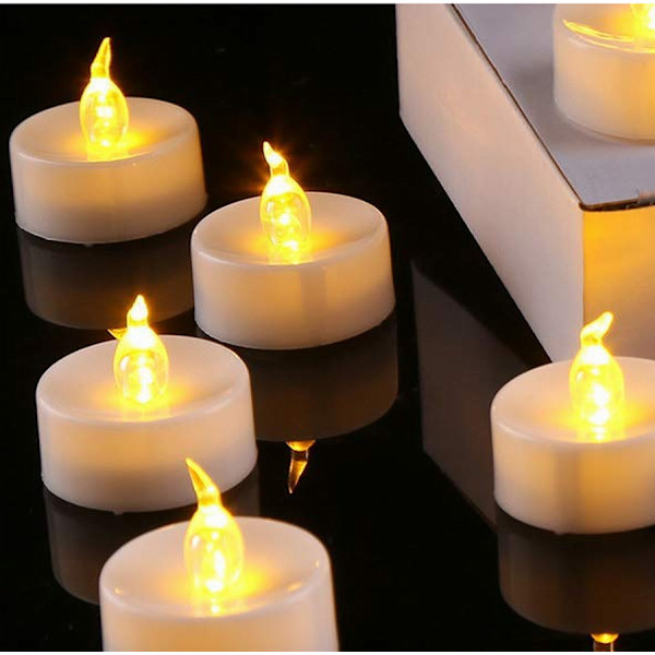 12 STK Flammeløse LED fyrfadslys, realistiske og lyse, flimrende lange, perfekt fest, bryllup, fødselsdag, gaver Hom