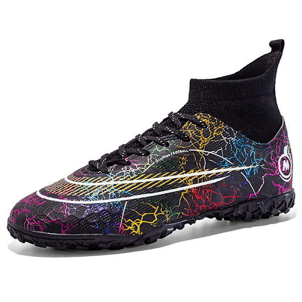 Fotballsko for menn Anti-Skli Fotballsko Knotter Gras Fotball Sneakers Yj068 Black 37