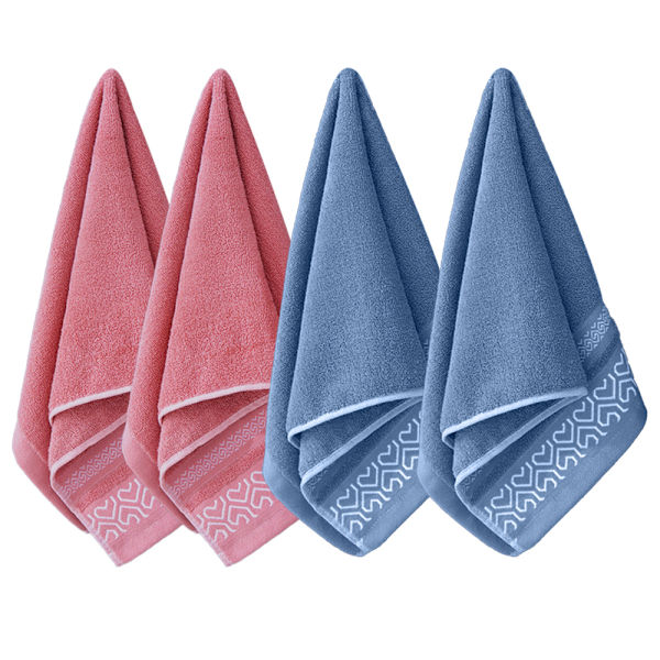 4-pack 100 % bomullshanddukar, set med handdukar för badrum, mjuka Combination 1