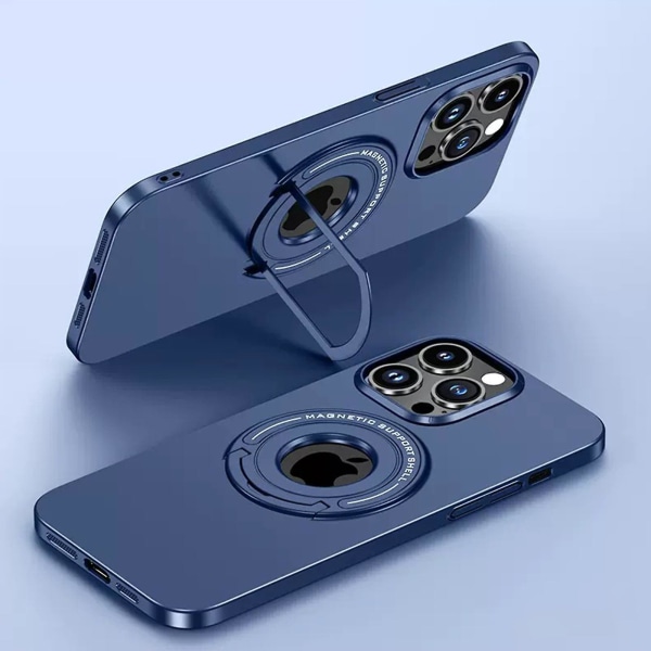 Case För Iphone 15 Pro Max Case med osynligt stativ, kompatibelt med Magsafe PC- cover Smal Tunt Anti-fingeravtryck repa Blue