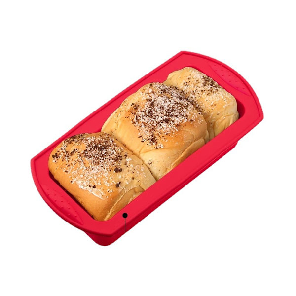 Non-stick Silikon Rostat bröd Mould Kaka Bakform Form Form Bakform 3st Red