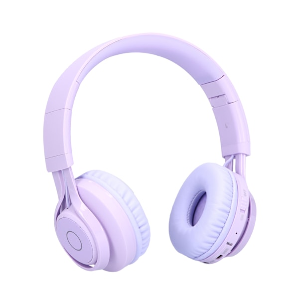 BT06C Lasten Bluetooth-kuulokkeet LED-valo Stereo Taitettavat Kuulonsuojaavat Lasten Langattomat Kuulokkeet Violetti
