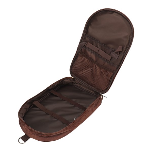 Camping Kokeutstyr Veske Polyesterfiber Multifunksjonell Bærbar Camping Kokekar Organizer Oppbevaringsveske for Utendørs BBQ Reise Brun
