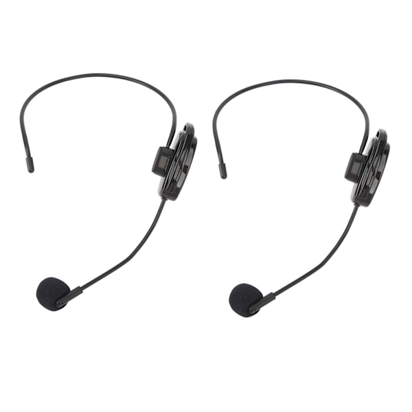 Trådløst mikrofon headset med støjreduktion, genopladeligt 2.4G dobbelt headset mikrofonsystem til lærer scene