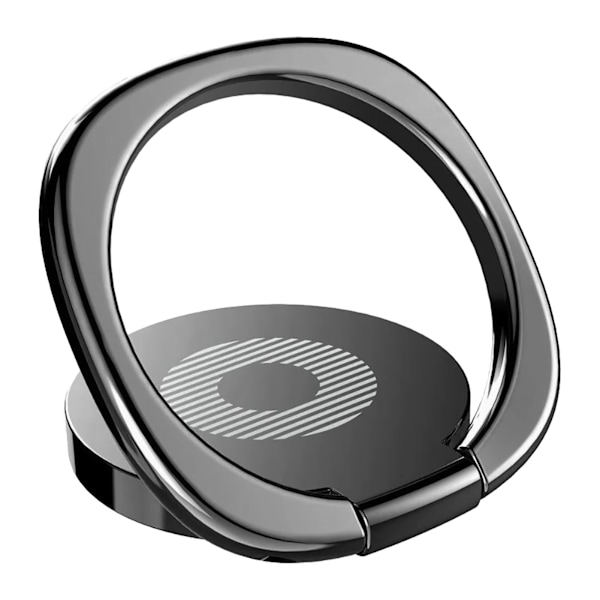 Telefonringhållare Svart Fri Rotation Zinklegering Färgbeständig Allmänt Använd Telefon Grepp för Surfplatta Digitala Produkter