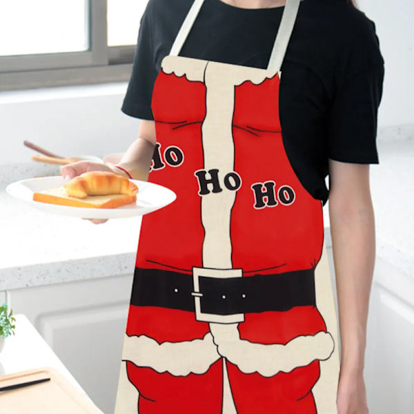 Juleforkle Santa Juletre Forkle for kvinner 5 child-47x38cm