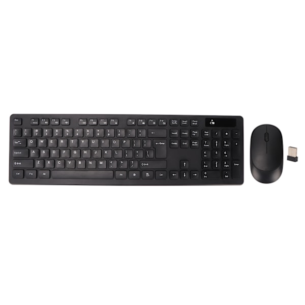 Trådløst tastatur og mus-sett 2.4G Vanntett 104 taster ABS 1600dpi Tastatur og mus-sett for kontor