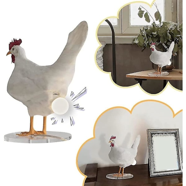 3D kylling egg lampe hane bordlampe