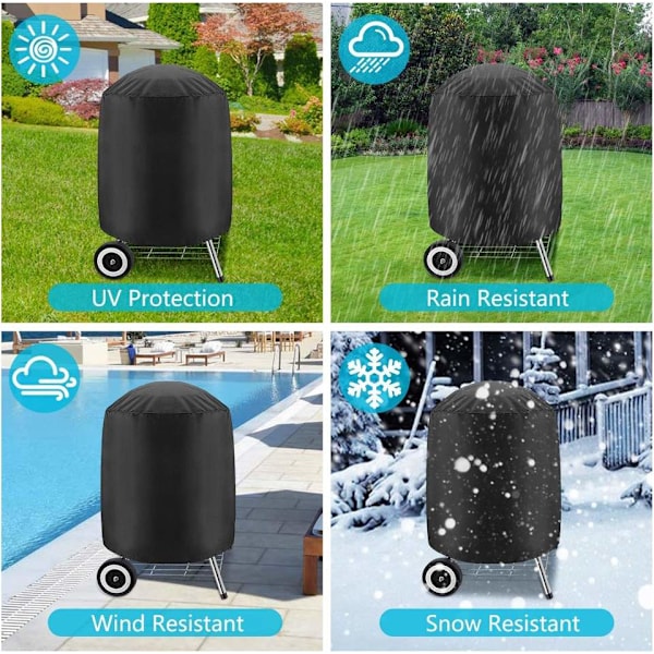 Takkapeite Pyöreä - Musta 30*36 tuumaa Heavy Duty 210D Vahva vedenpitävä, pölynkestävä