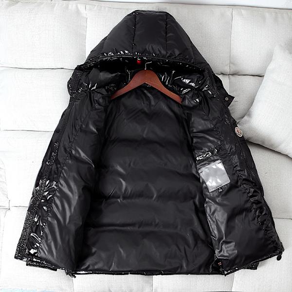 Glänsande kort dunjacka Vinterjacka herr Ståkrage dunjacka W XL