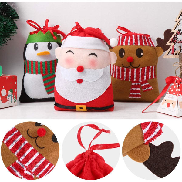 6 stk store julegodteriposer Gaveposer for gaver og De