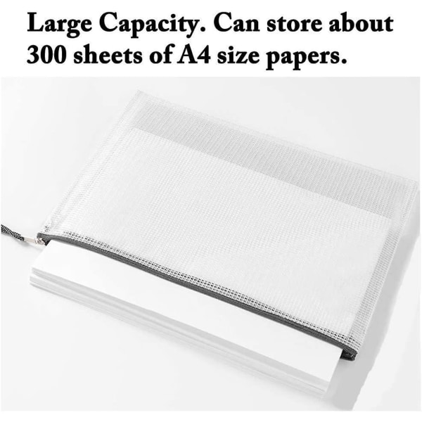 10pcs Zipper File Bags,  Waterproof Zipper Pouch, Pvc Document Bag Zipper Folders Document Pouc