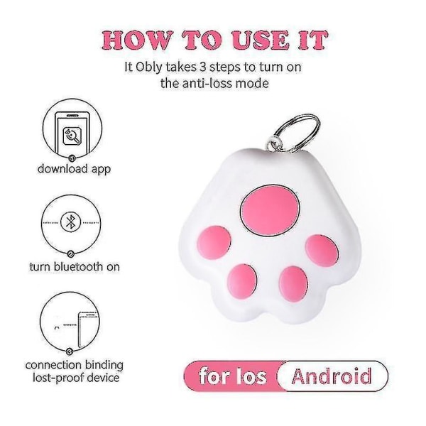 Hot 2-pack koiran tassun muotoinen bluetooth anti-lost-matkapuhelin