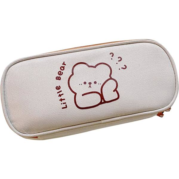 (björn A) Kawaii Style Case med stor kapacitet för studenter, Te