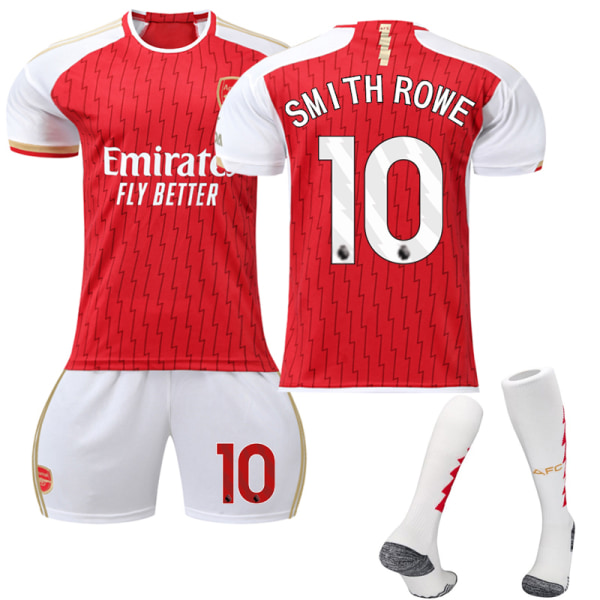 2023-2024 Arsenal Home Kids Fotbollströja Kit nr 10 SMITH ROWE 2 nr 10 SMITH ROWE nr 10 SMITH ROWE 8-9 Years
