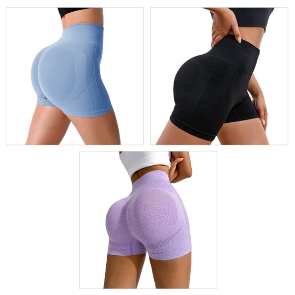 Naisten shortsit Treeni Kuntosali Shortsit Scrunch Butt Booty Shorts Skims musta black M