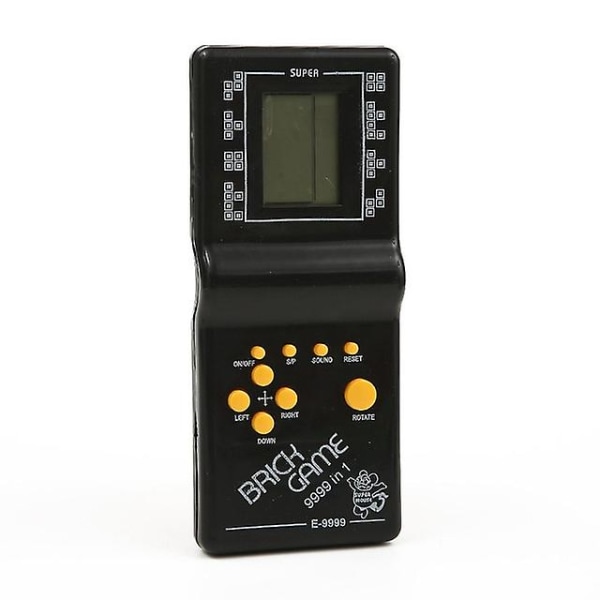 Retro bærbar klassisk håndholdt Tetris-spilkonsol - 8-bit vintage med tidløs gameplay og LCD-skærm - spilbar overalt Green