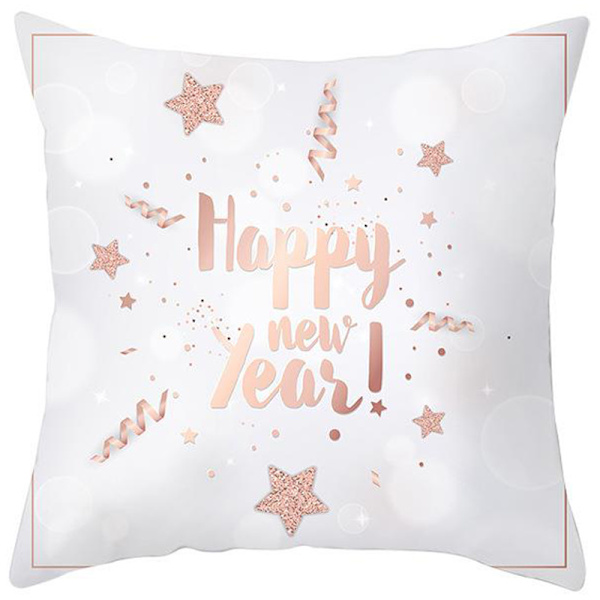 18' julrosa cover Snowflake Case Soffa Heminredning #3