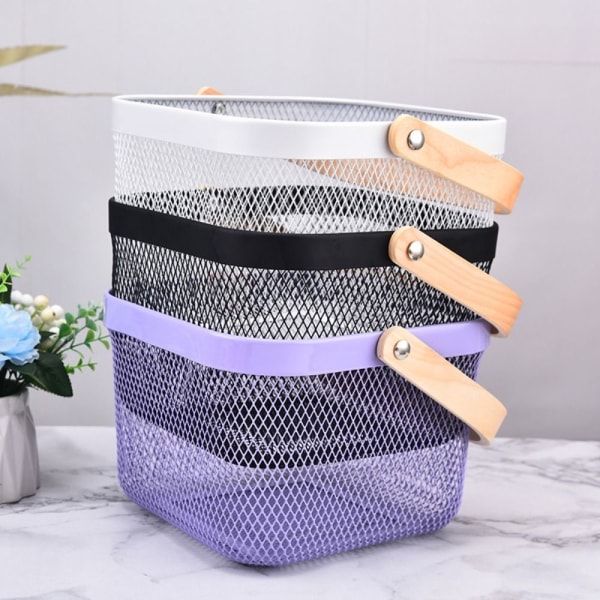 Mesh Steel Basket Organizer PURPLE Purple