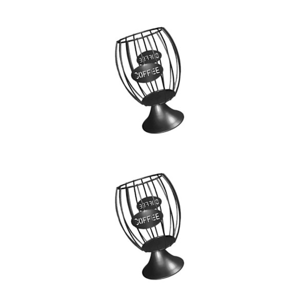 1/2/3/5 Coffee Pod Holder För Espresso Pod Elegant Container black 2PCS
