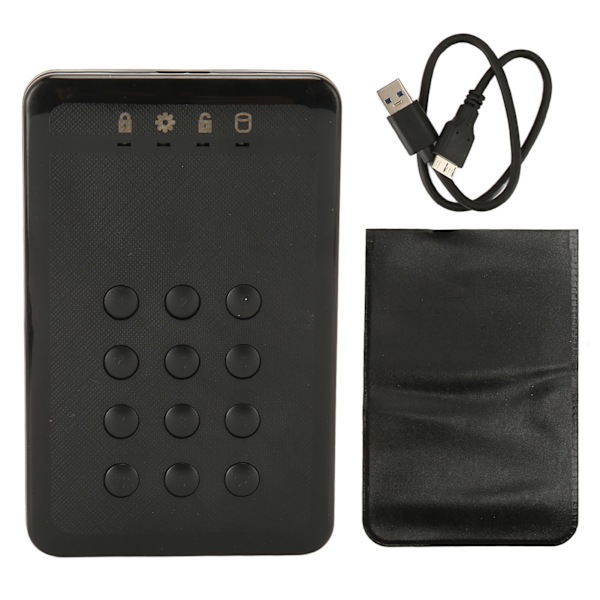 Krypteret harddisk kabinet 2.5 tommer USB3.0 SATA Adgangskode Hardware Krypteret Bærbart Eksternt Harddisk Kabinet