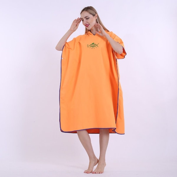 Hættefrakker Håndklæde Poncho ORANGE orange