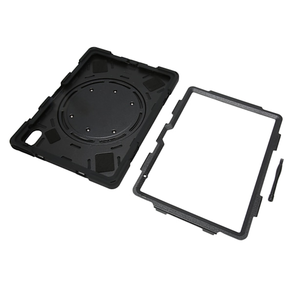 Tablet Cover Silikone Hård PC Præcise Udskæringer Justerbar Rem 360 Graders Støtteben Cover til IOS Tablet 10. Gen 2022 Sort