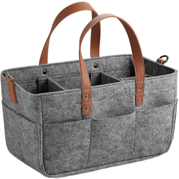 Baby Organizer Kurv Tote Bag MØRKGRÅ dark grey L