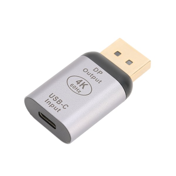 USB C - DisplayPort -sovitin 4K 60Hz Plug and Play Kompakti kannettava DisplayPort-sovitin Winille, Androidille ja OS X:lle