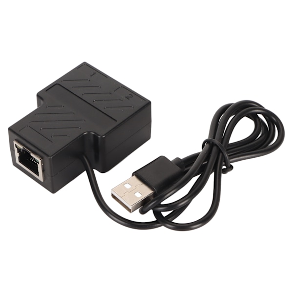 Ethernet Splitter 100M 1 till 2 Guldpläterad Pin Skärmad Lager Stark PVC LAN Splitter för ADSL Hub Switch TV Router
