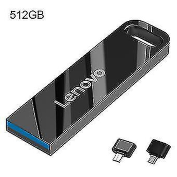 Lenovo U Disk 512gb/1tb/2tb vattentät lång metall USB 1TB