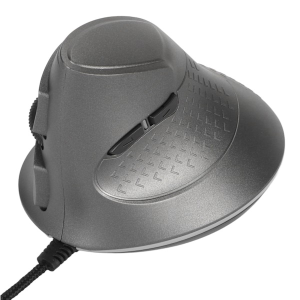 Vertikal Mus 7 Programmerbare Knapper RGB 11 Lysmoduser Justerbar DPI Kablet Ergonomisk Vertikal Mus for Spillere Grå