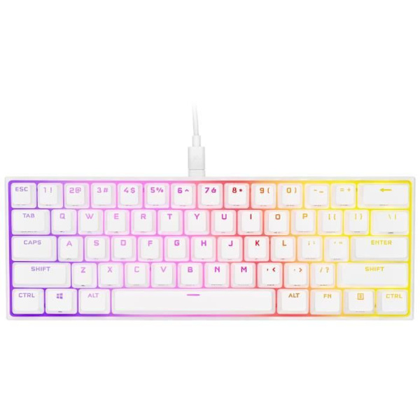 Corsair Keyboard K65 RGB Mini 60 % Mechanical Gaming White (CH-9194110-Fr)