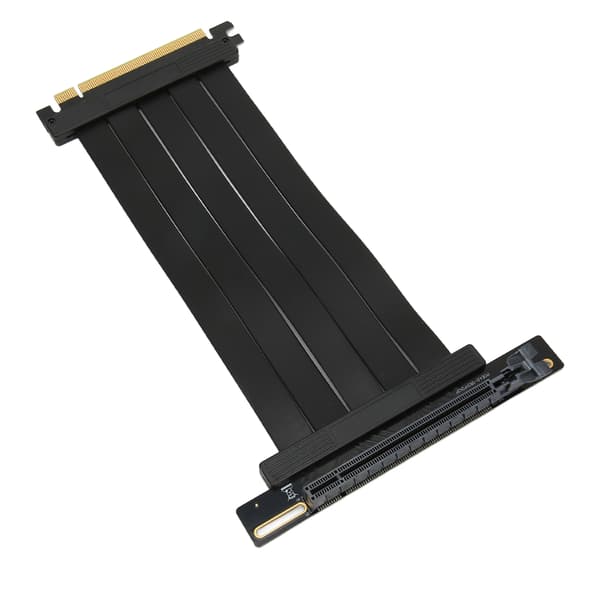 PCIE 4.0 X16 Riser Kabel Grafikkort Forlængerkabel 90 Grader Høj Hastighed GPU Adapter Kabel Sort