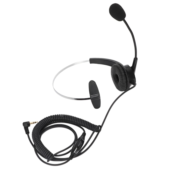 3,5 mm Enkelt Sidet Business Headset Justerbart Komfortabelt Mono Call Center Headset med Mikrofon til Telefoner Laptops