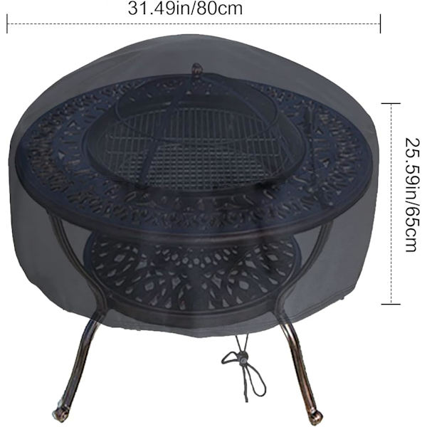 Cover. Utomhus Fire Bowl Cover Vattentätt Tung