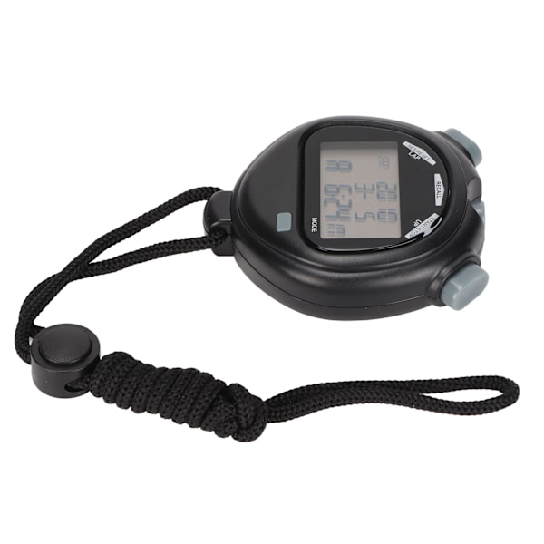 Digitalt Stopur Timer Multifunktion 3 Linjers Display 100 Runders Hukommelse Nedtælling 12 24 Timers System Sports Stopur