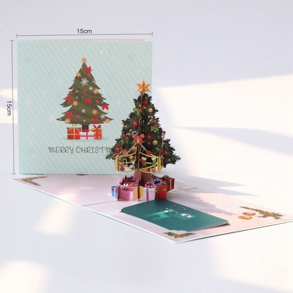 3d julekort, pop op julekort med kuvert B