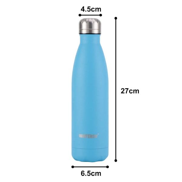 Rustfri vannflaske 500ml, egnet for kullsyre