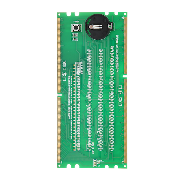 Tietokoneen muistitesteri DDR2 DDR3 2 in 1 PCB-materiaali valodiodit pöytäkoneen emolevyn testaaja LEDillä