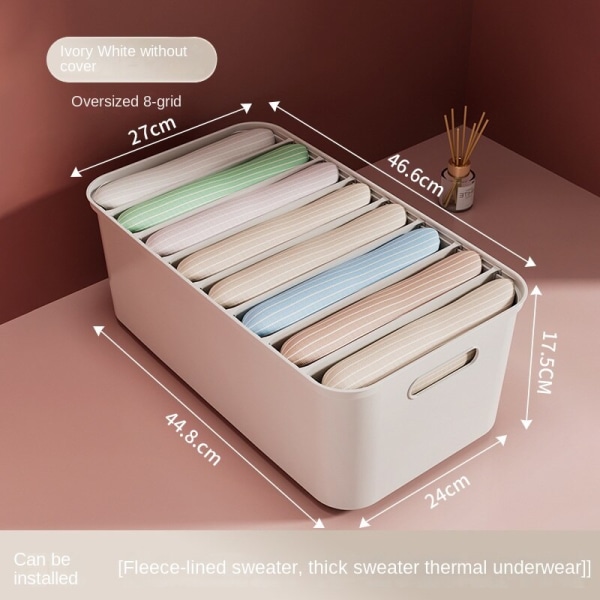 8-rums tøjopbevaringsboks, Put Clothes, Garderobe, Green 8 grids