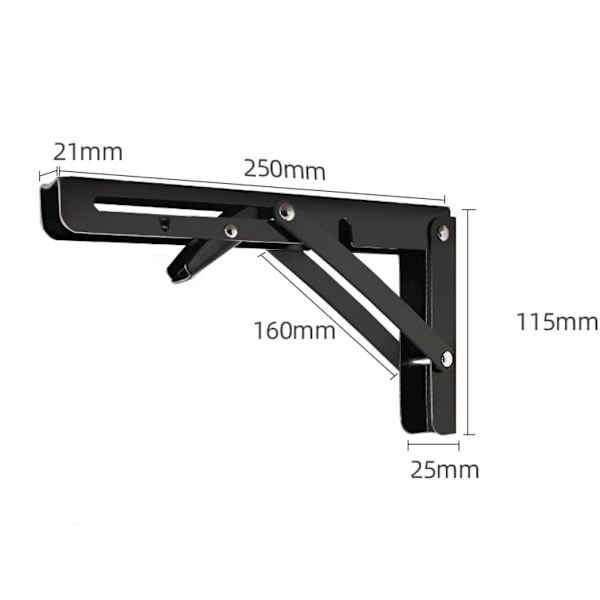 2st Vikfäste 25cm, Set med 2 Vikkonsolfäste, Vik