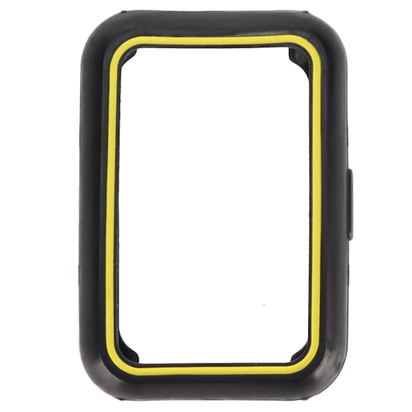 TPU Full Screen Protector Shell Bumper Case Myk Beskyttelsesdeksel for Huawei Watch FIT Svart Gul