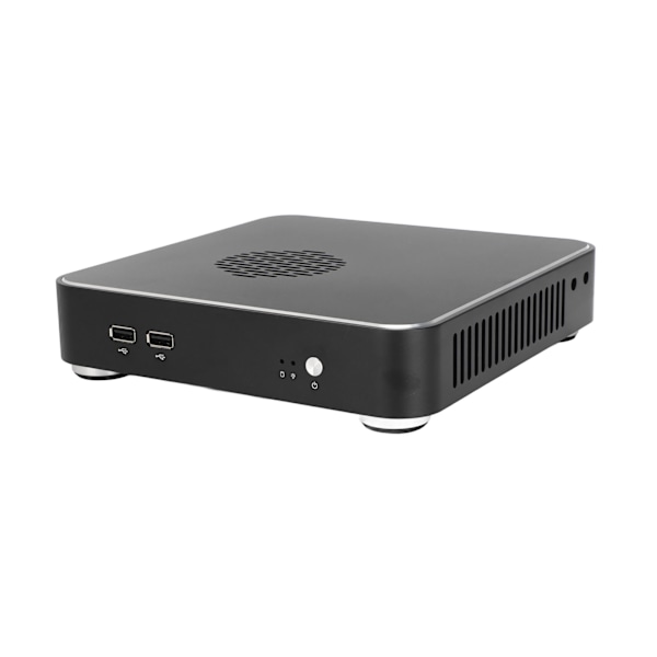 Pöytätietokonekotelo Hyvä lämmönpoisto Hieno Kompakti Musta Mini HTPC-kotelo Kotivideotietokoneelle