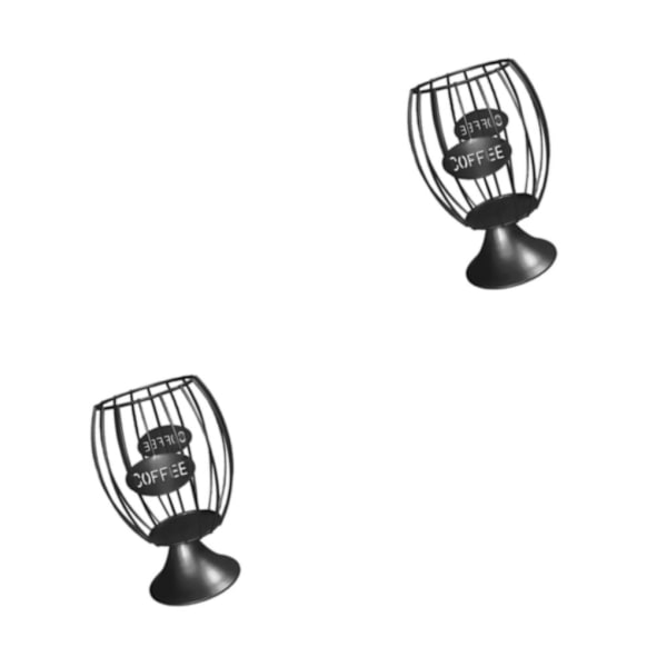 1/2/3/5 Coffee Pod Holder För Espresso Pod Elegant Container black 2PCS