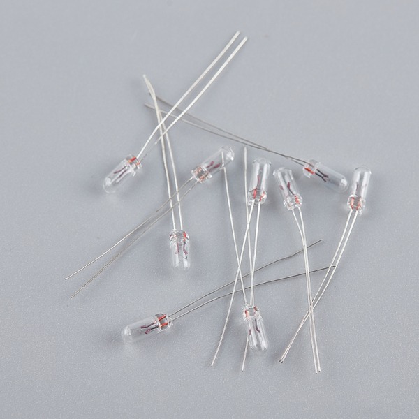 10 kpl Mini 3/4/5 mm 3/6/12/24V lamppu hehkulamppu Edison kirkas Clear 3mm: 1.5V